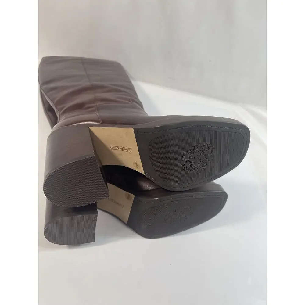 Vince Camuto Boots Womens Size 8.5M Rich Mahogany VC-GIBI2 Knee High Block Heel - Picture 13 of 15